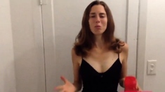 This mother try to squeeze milk out of her tits but failed