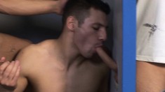 Three lustful boys explore their fantasies and desires in the toilet