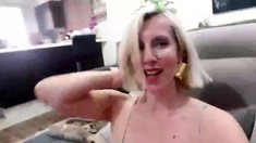 Watch this hot blonde milf undress and masturbate in hd