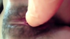 Closeup of girl orgasm