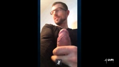 Str8 daddy showing off his cock on cam